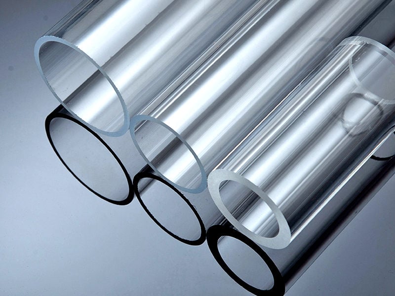 8-20mm OD Clear Acrylic Round Tube Perspex Plastic Cut Plexiglass 250mm-Length 