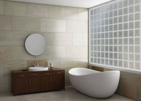 Why is an acrylic sheet the best material for bathroom windows?